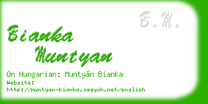 bianka muntyan business card